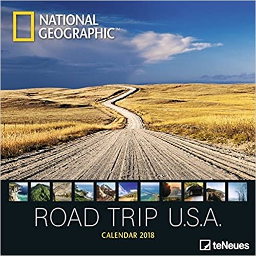 2018 National Geographic Road Trip USA Calendar - teNeues Grid Calendar - Photography Calendar - 30 x 30 cm indir