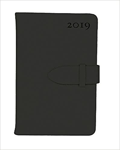 Taschenkalender 2019 mit Lasche schwarz A6