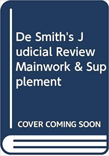 De Smith's Judicial Review Mainwork & 2nd Supplement indir