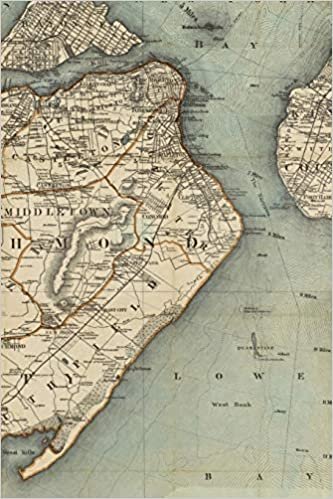 1889 Map of Staten Island, Richmond County, State of New York - A Poetose Notebook / Journal / Diary (50 pages/25 sheets) (Poetose Notebooks) indir