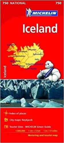 Iceland - Michelin National Map 750: Map (Michelin National Maps)