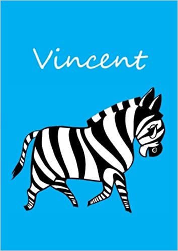 Malbuch / Notizbuch / Tagebuch - Vincent: DIN A4 - blanko - Zebra