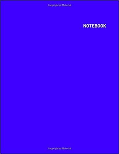 Notebook: Blank Notebook - Large (8.5 x 11 inches) - 110 Pages - Ultramarine Cover ( Daily Paperback Notebook - Journal - Diary Book - Book For Gift ) indir