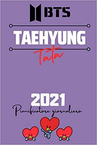 2021 BTS DAILY PLANNER – Kim Taehyung – Italian Edition – (6 x 9 inches) Calendar / Diary / organiser / annual / unofficial