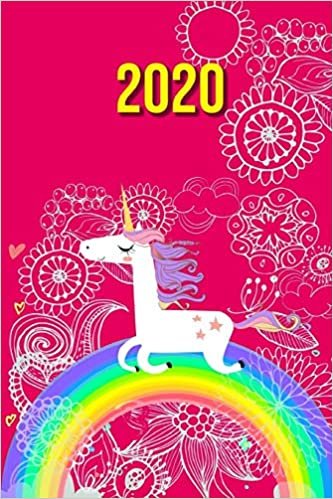 2020: My personal organizer 2020 with Unicorn Design - personal organizer 2020 - weekly calendar 2020- monthly calendar for 2020 in hand pocket size indir
