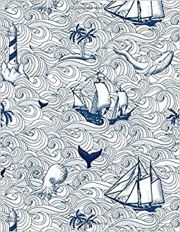 Nautical notebook: 110 dotted grid pages (composition book,journal,diary) (8.5x11 large)