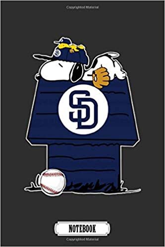 San Diego Padres Snoopy And Woodstock Resting Together MLB Self Care Checklist Notebook .