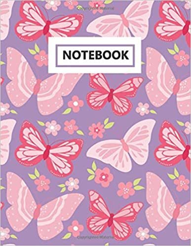 Notebook: Pink Butterfly (8.5 x 11 Inches)