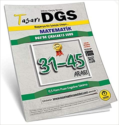 Tasarı DGS Matematik 31 45 Arası Garanti Soru Kitapçığı