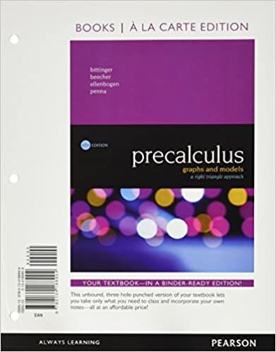 Precalculus: Graphs and Models, a Right Triangle Approach, Books a la Carte Edition Plus Mylab Math with Pearson Etext -- 24-Month Access Card Package