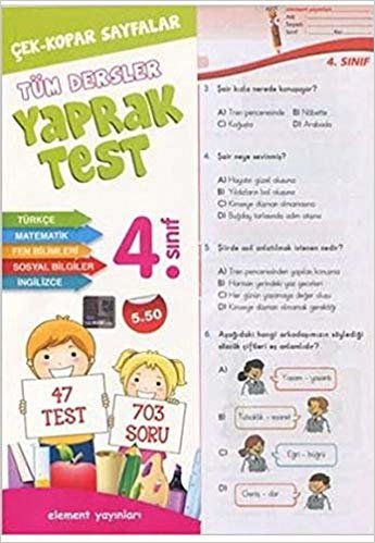 4. Sınıf Tüm Dersler Yaprak Test