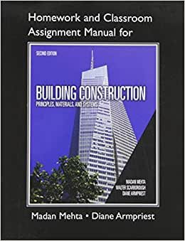 Homework and Classroom Assignment Manual for Building Construction: Principles, Materials, & Systems