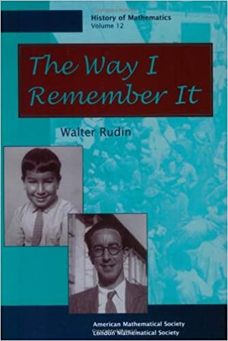 Rudin, W: The Way I Remember it (History of Mathematics, Band 12) indir