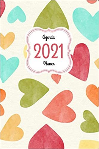 Agenda 2021: Planer für 2021. 2 Seiten pro Woche. Kalender 2020-2021-2022.Valentinstag Buchcover. Von Januar bis Dezember 2021. 114 Seiten. Verfügbare Motive Blumen/Abstrakt/Vintage/Kind/Pastell