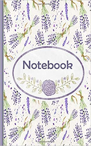 Notebook: Dot Grid Bullet Journal - Small (5x8 inch) with 100 Numbered Pages - Soft Matte Cover - Vintage Lavender Aquarel