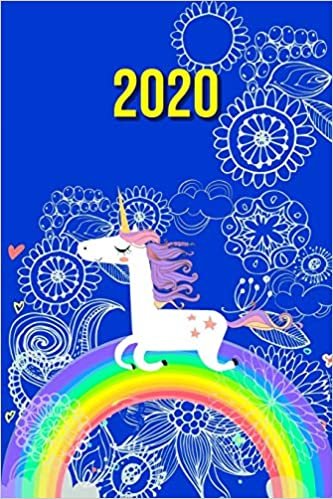 2020: My personal organizer 2020 with Unicorn Design - personal organizer 2020 - weekly calendar 2020- monthly calendar for 2020 in hand pocket size