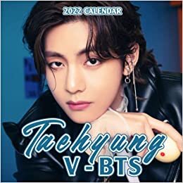 Taehyung - V BTS 2022 Calendar: Squared Monthly Calendar Mini Planner 12 Months 2022 bonus September to December 2021 , Korean BTS Pop Star Official Photos