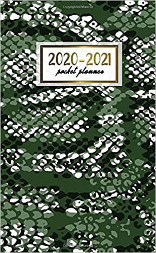 2020-2021 Pocket Planner: 2 Year Pocket Monthly Organizer & Calendar | Cute Two-Year (24 months) Agenda With Phone Book, Password Log and Notebook | Pretty Snake Scale Pattern
