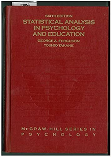 Statistical Analysis in Psychology and Education (McGraw-Hill Series in Psychology)