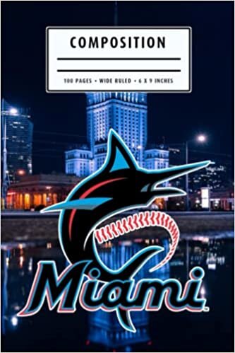 Composition Notebook : Miami Marlins Notebook | Christmas, Thankgiving Gift Ideas | Baseball Notebook #25