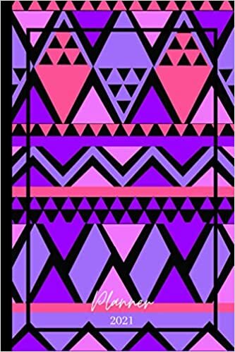 2021 PLANNER: "PINK AND PURPLE". 150 pages. Weekly. Annual and monthly calendar. Timetable. January to December 2021. 6'x 9'.