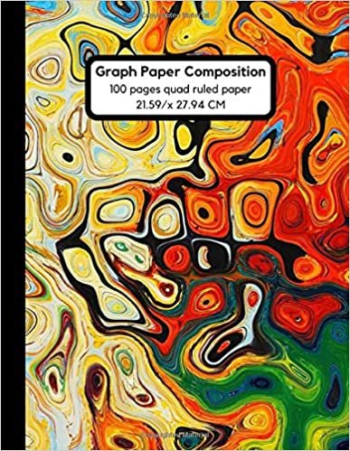 Graph Paper Composition Notebook : Abstract Cover, Quad Ruled 5x5, 100 pages (8,5x11 inches) | Grid Paper Notebook Vol 1.