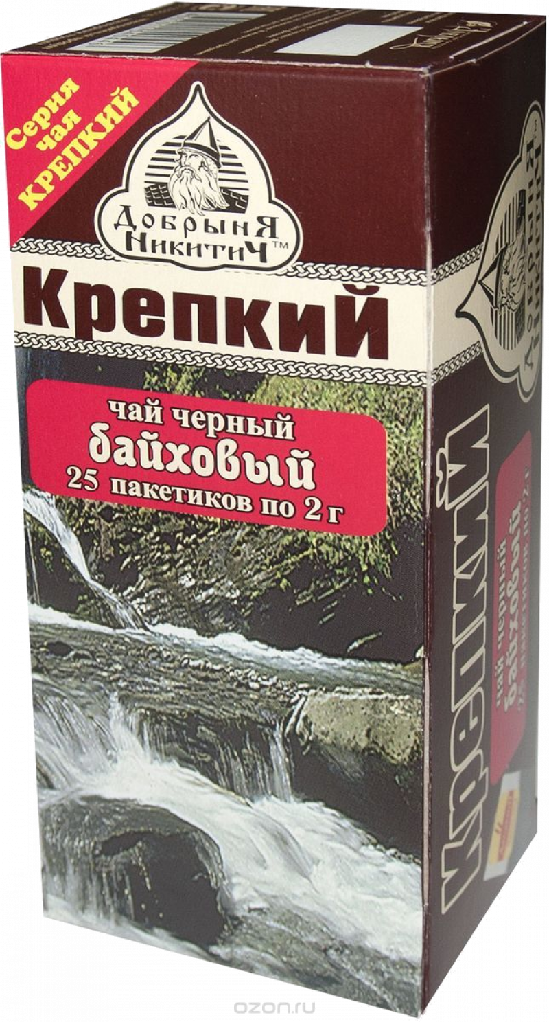 Чай ТМ Добрыня Никитич Крепкий чай чёрн. с/ярл 25п*2г
