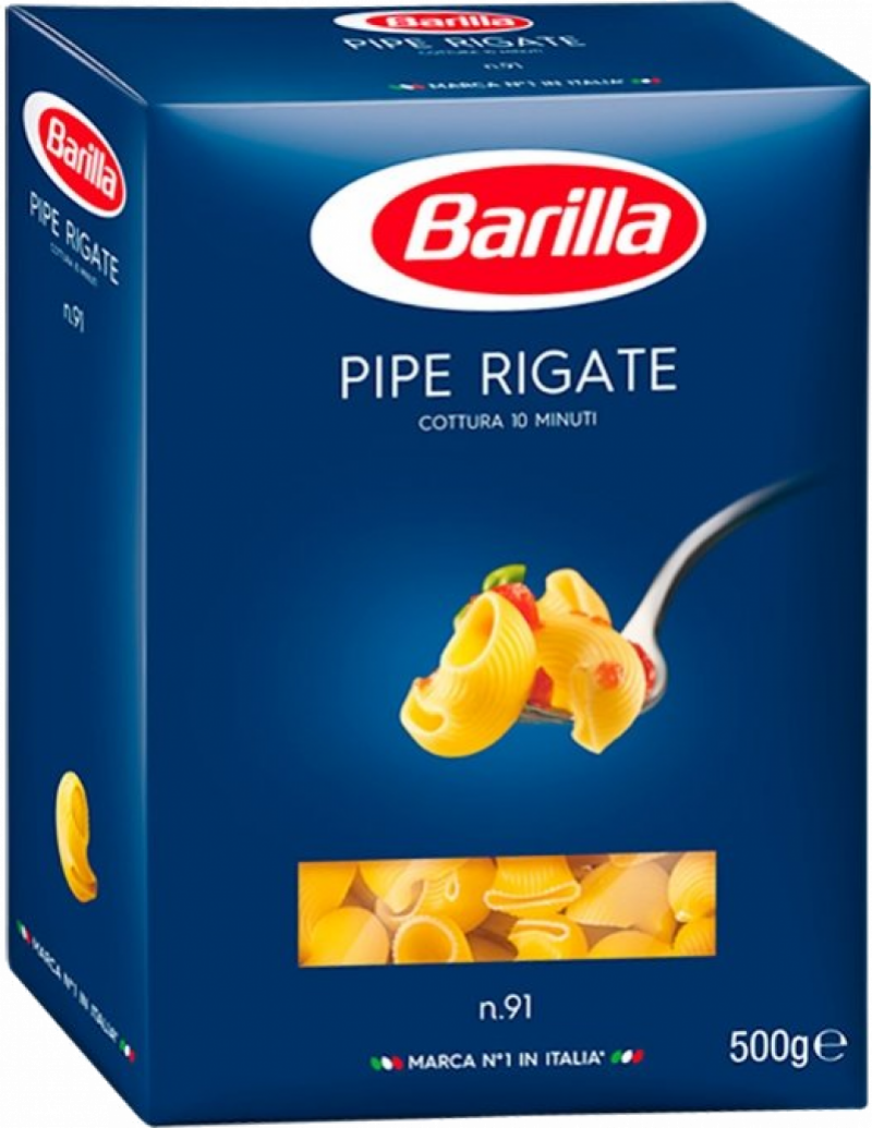 Макаронные изделия ТМ Barilla Пипе Ригате (Pipe Rigate) 0.5кг