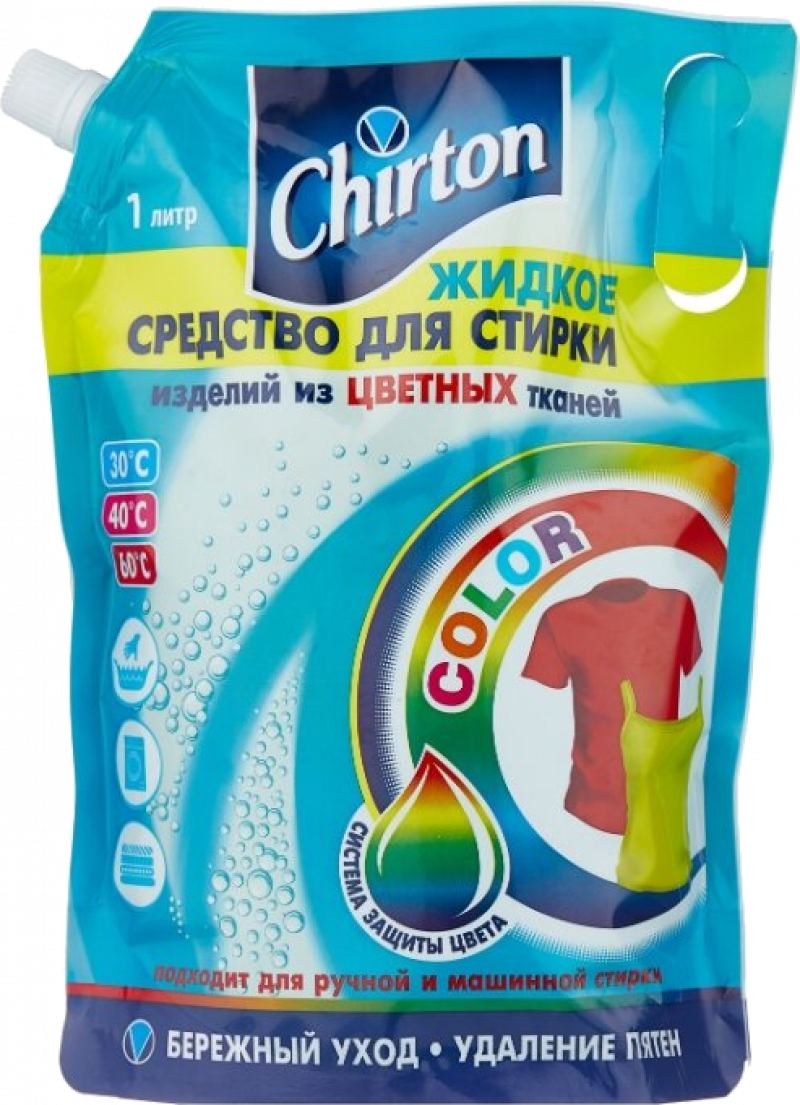 Жидкость для стирки ТМ Chirton Color для цветных тканей 1л