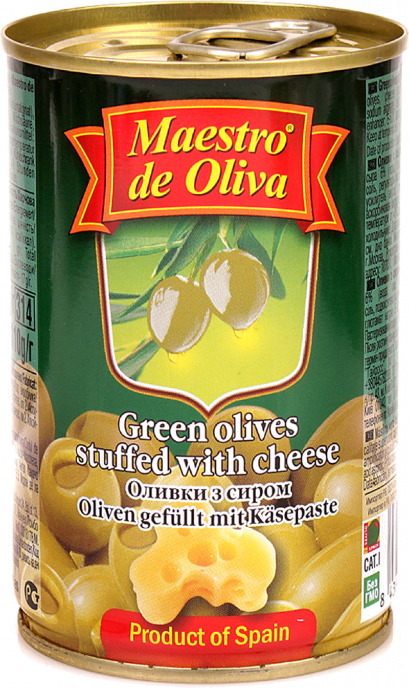 Оливки ТМ Maestro de Oliva с сыром 300г