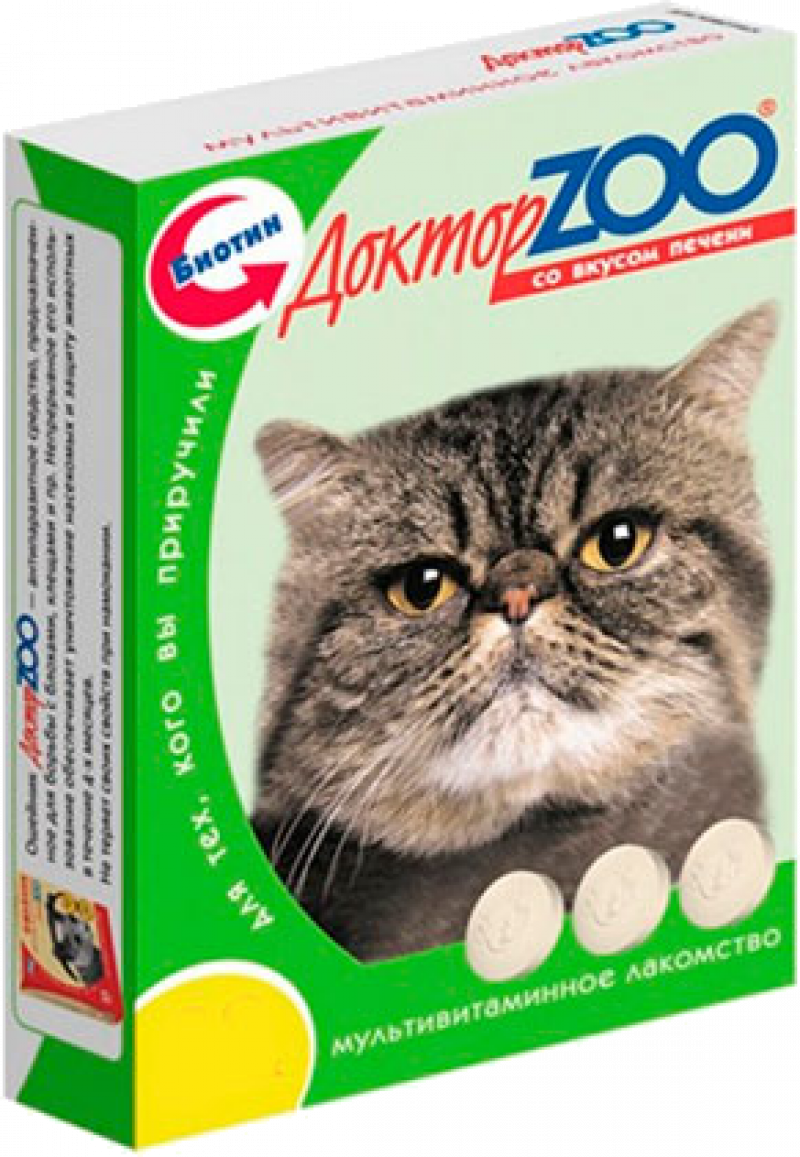 Лакомство ТМ Доктор ZOO для кошек со вкусом печени 90 таб.