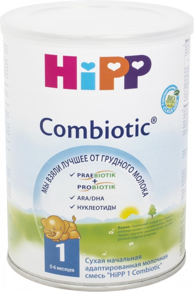Сухая адаптированная молочная смесь «HiPP 1 Combiotic», ж/б, 350 г (HiPP)