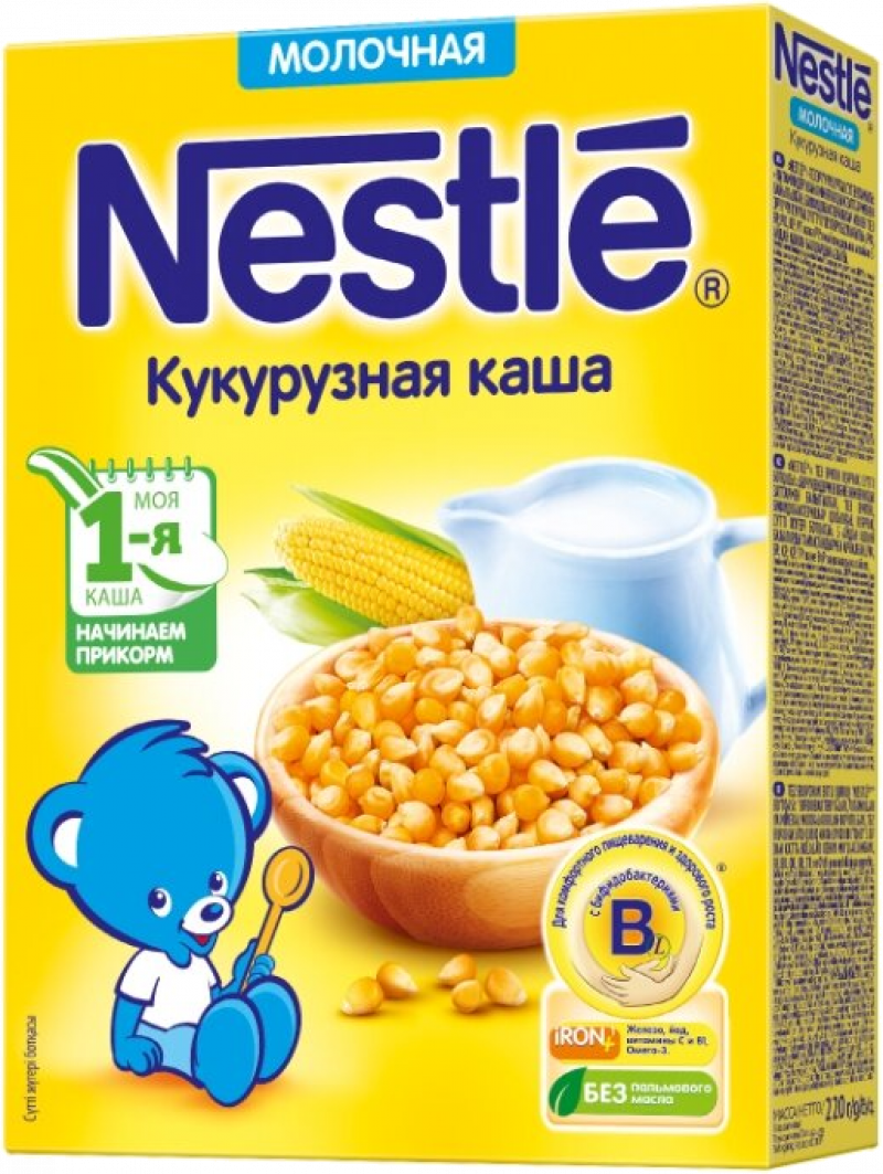 Каша ТМ Nestle молочная кукурузная 220г