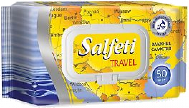 Влажные салфетки ТМ Salfeti Travel №50 с клапаном