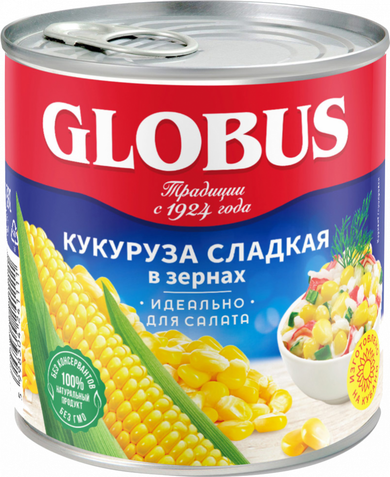Кукуруза ТМ Globus сладкая 425мл