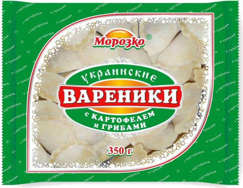 Вареники ТМ Морозко с картофелем с грибами 350г