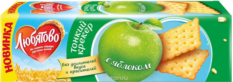 Крекер ТМ Любятово с яблоком 155г