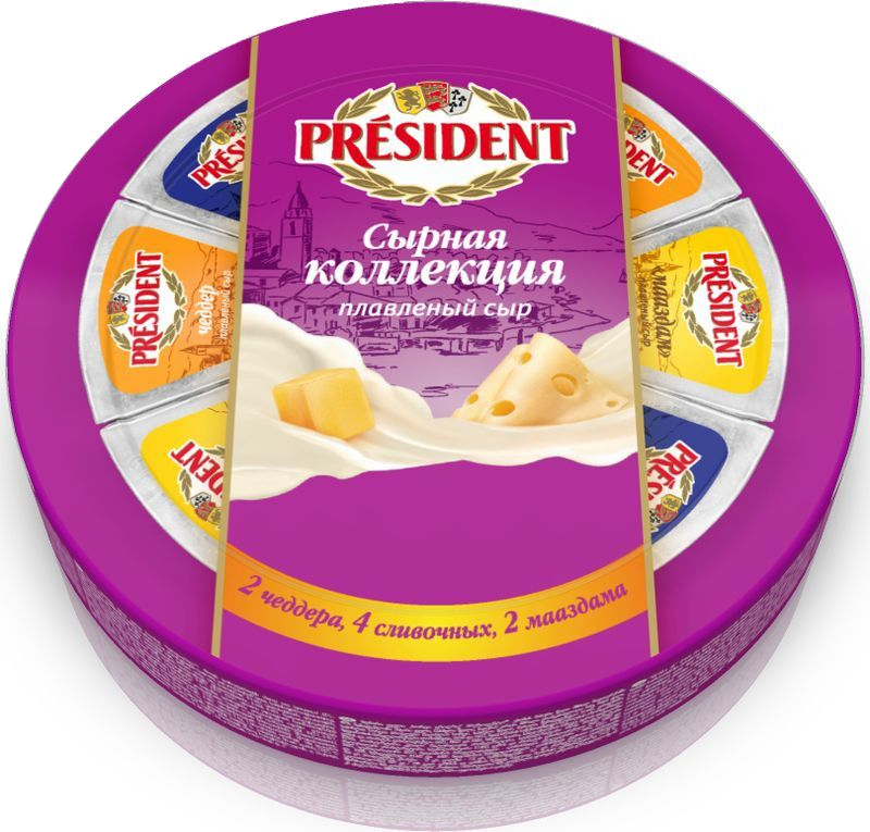 Сыр плавленный ТМ President сырная коллекция 140г