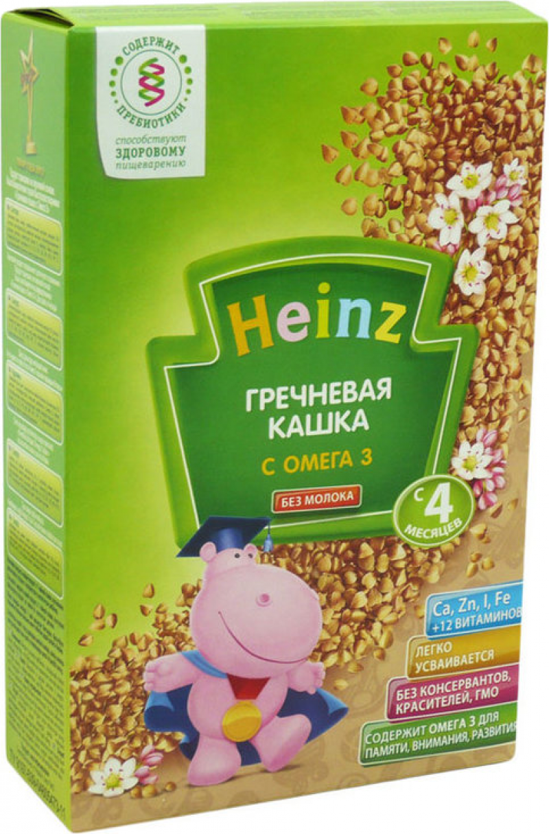 Каша ТМ Heinz молочная омега-3 200г