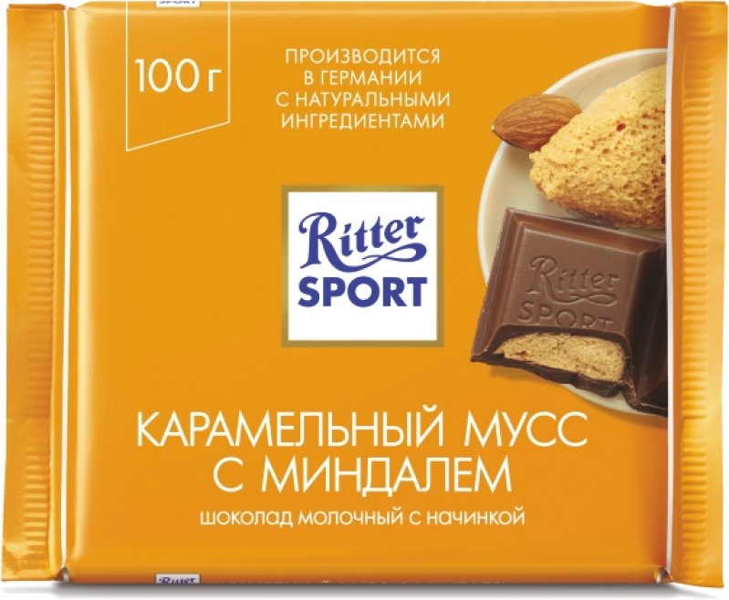 Шоколад ТМ Ritter Sport молочный карамельный мусс 100г