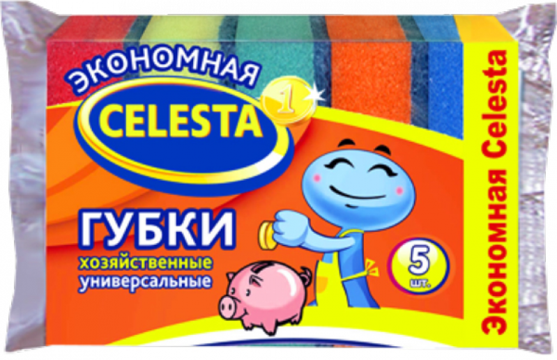 Губки ТМ CELESTA хоз. унив.эконом. 5шт