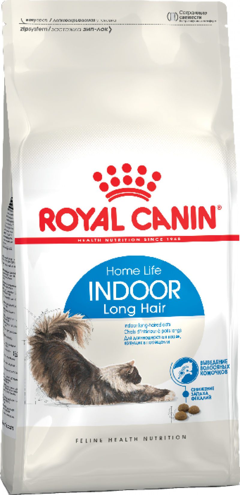 Корм д/кошек ТМ Royal Canin Индор Лонг Хэйр 35 для длинношерстных кошек от 1 до 10лет 400г