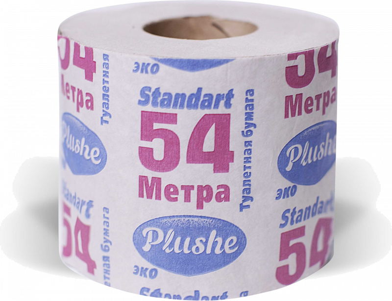 Бумага туалетная ТМ Plushe Eco 54м
