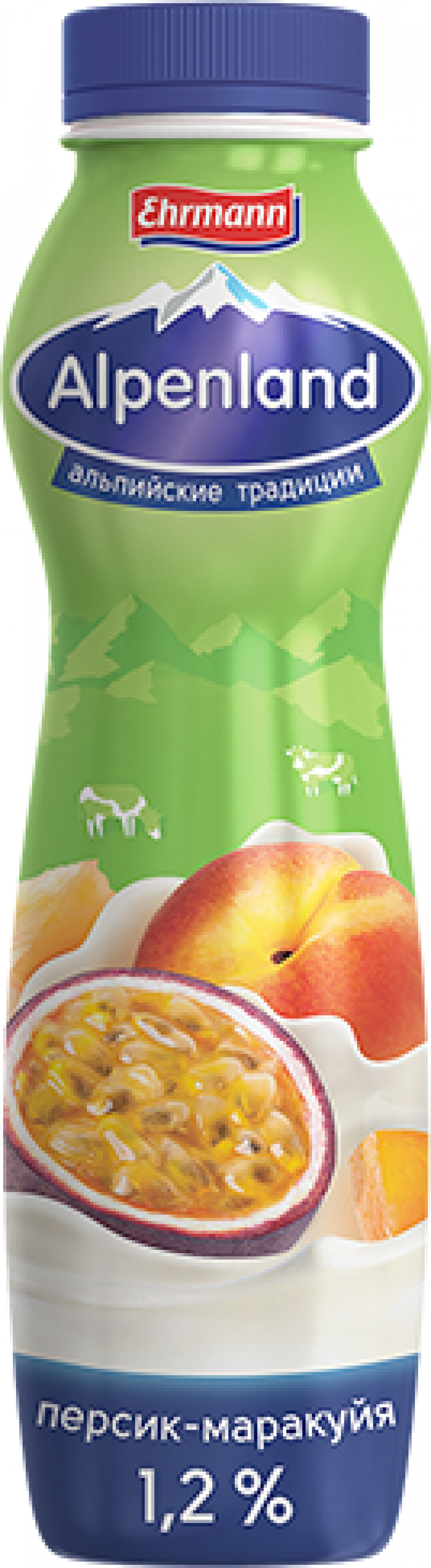 Йогурт ТМ Alpenland Персик-Маракуя 1,2% 290г