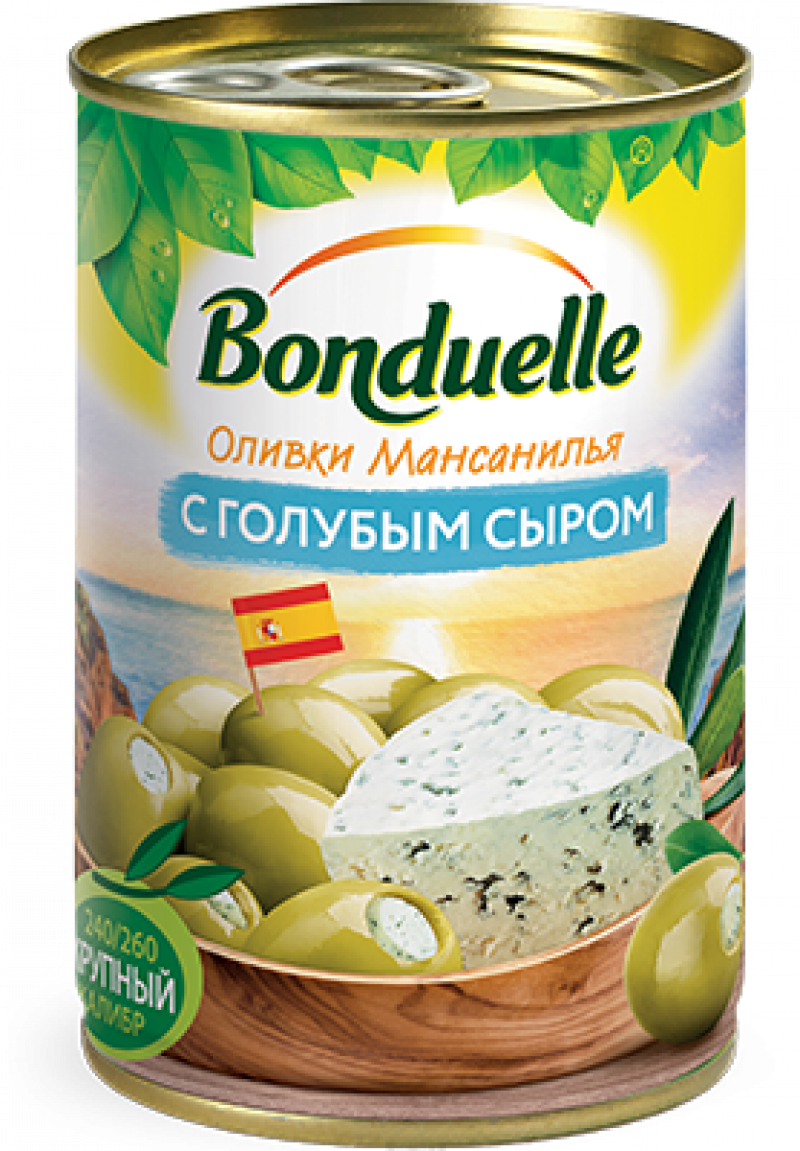 Оливки ТМ Bonduelle с голубым сыром 314мл