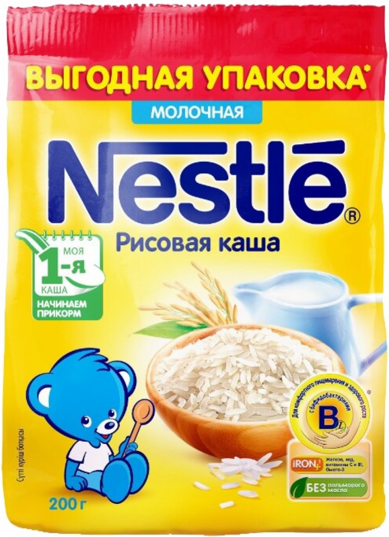 Каша ТМ Nestle молочная рисовая, 200г