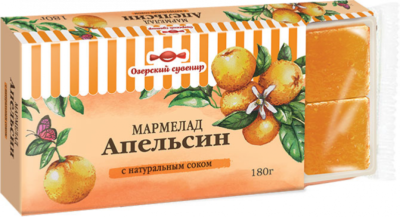 Мармелад желейный ТМ Озерский сувенир апельсин 180г