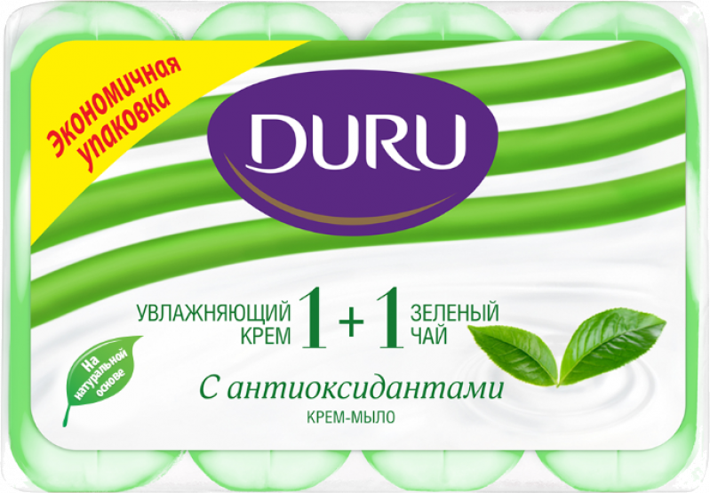 Крем-мыло ТМ Duru Soft Sensations 1+1 Крем & зелёный чай 360г