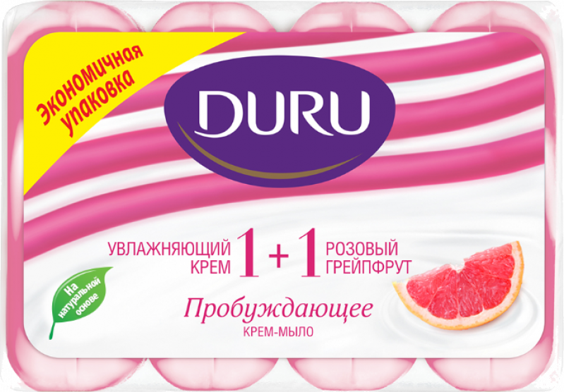 Крем-мыло ТМ Duru Soft Sensations 1+1 Крем & розовый грейпфрут 360г