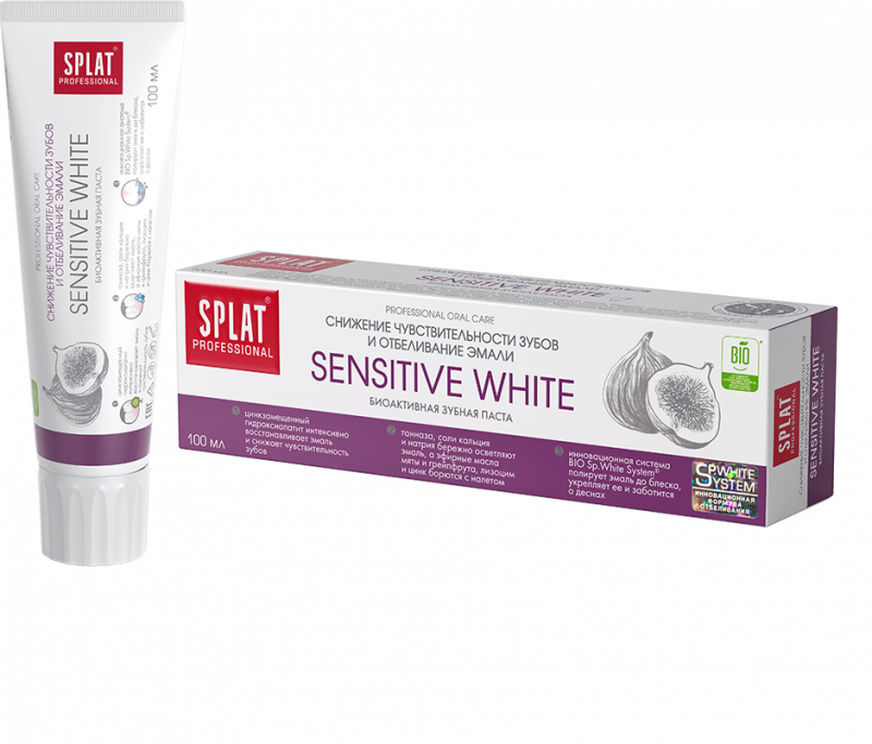 Зубная паста ТМ SPLAT Professional Sensitive White 100мл
